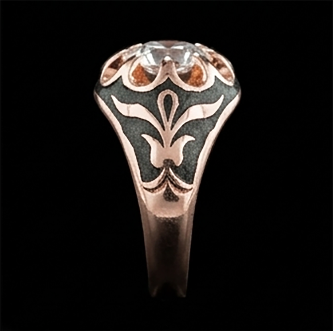 Echter Diamant Ring 2 Karat - 14K Bicolor Gold