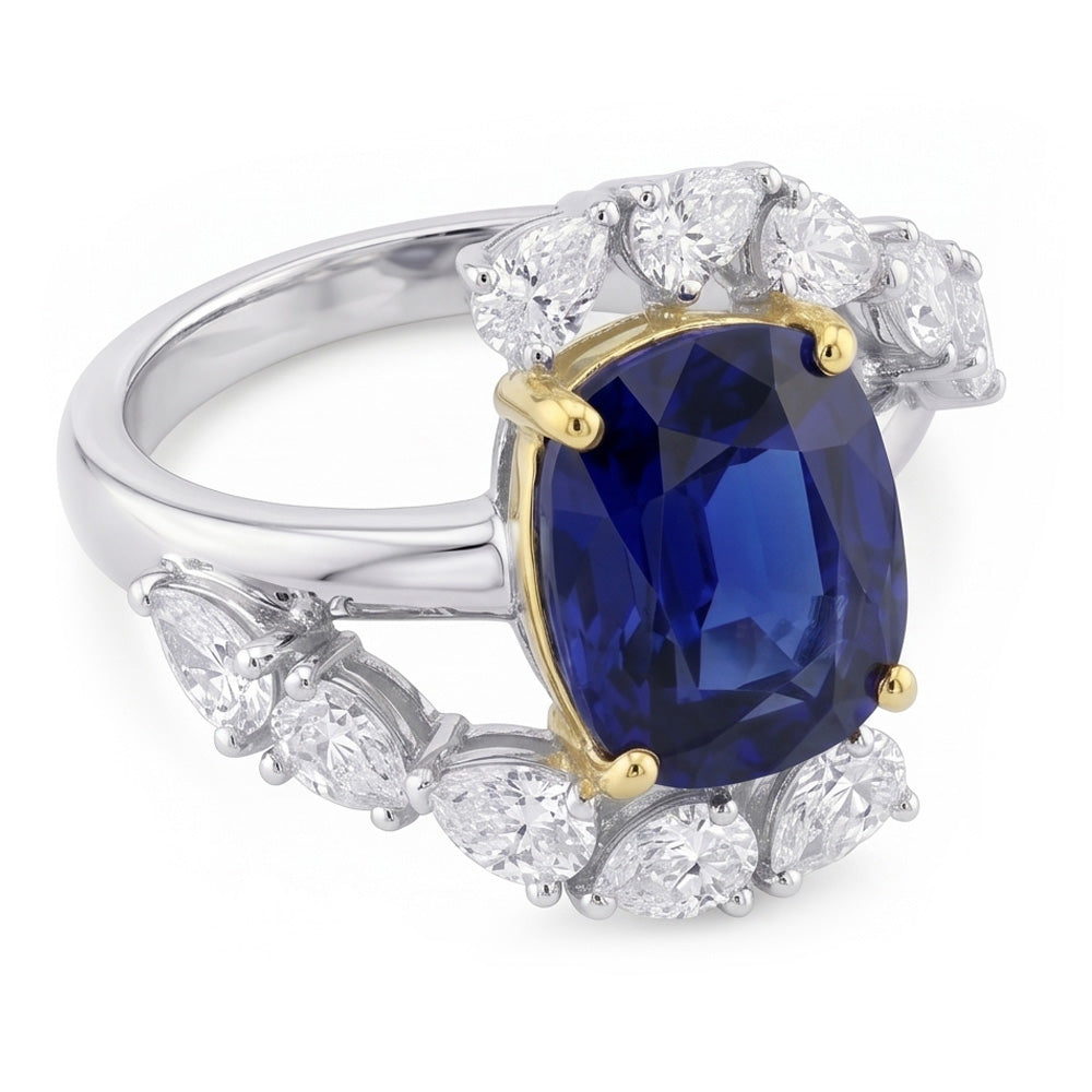 Echter Diamant Ring 2 Karat - 14K Bicolor Gold