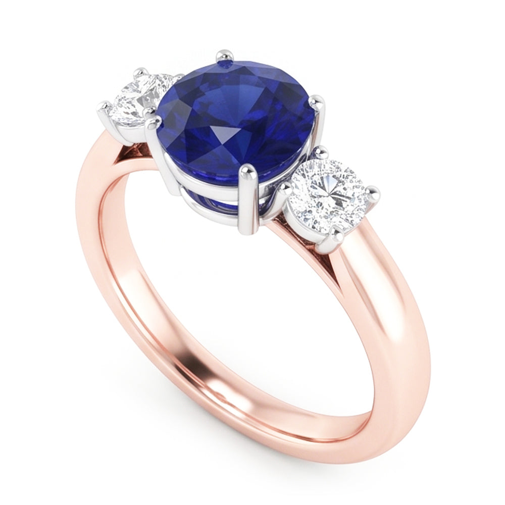 Echter Diamant Ring 2 Karat - 14K Bicolor Gold