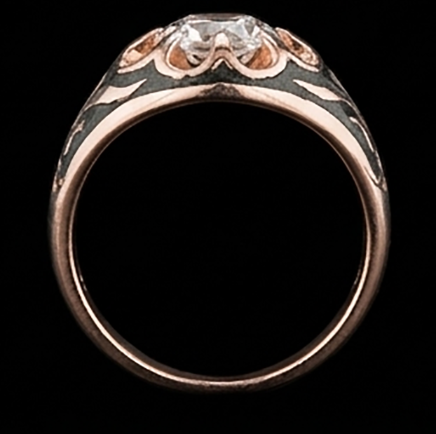 Echter Diamant Ring 2 Karat - 14K Bicolor Gold