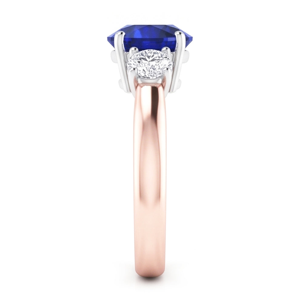 Echter Diamant Ring 2 Karat - 14K Bicolor Gold