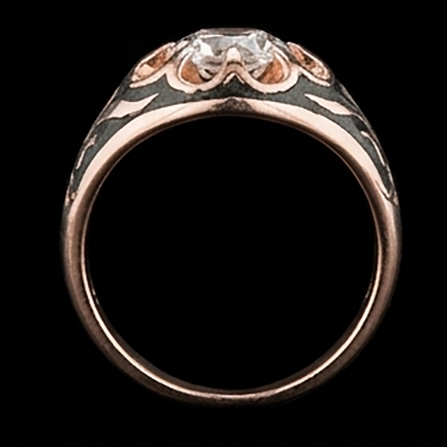 Echter Diamant Ring 2 Karat - 14K Bicolor Gold