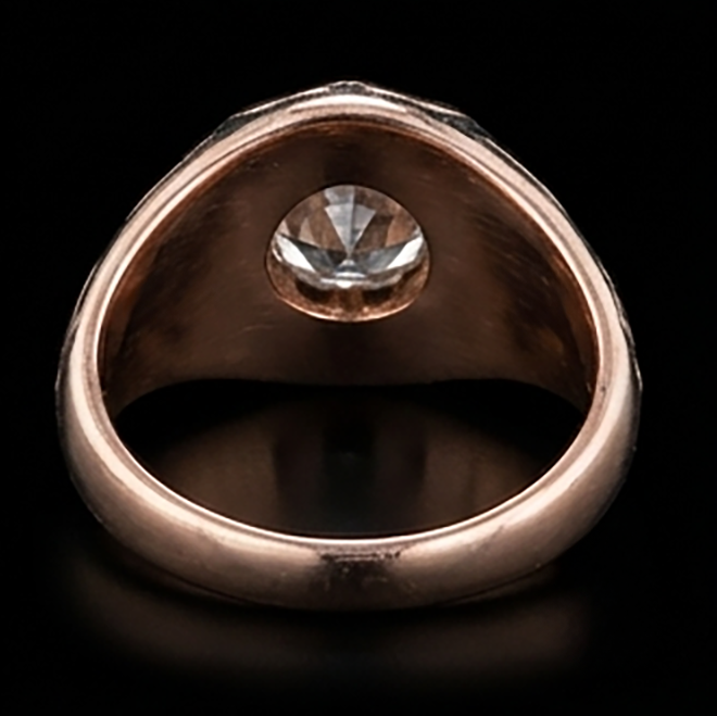 Echter Diamant Ring 2 Karat - 14K Bicolor Gold