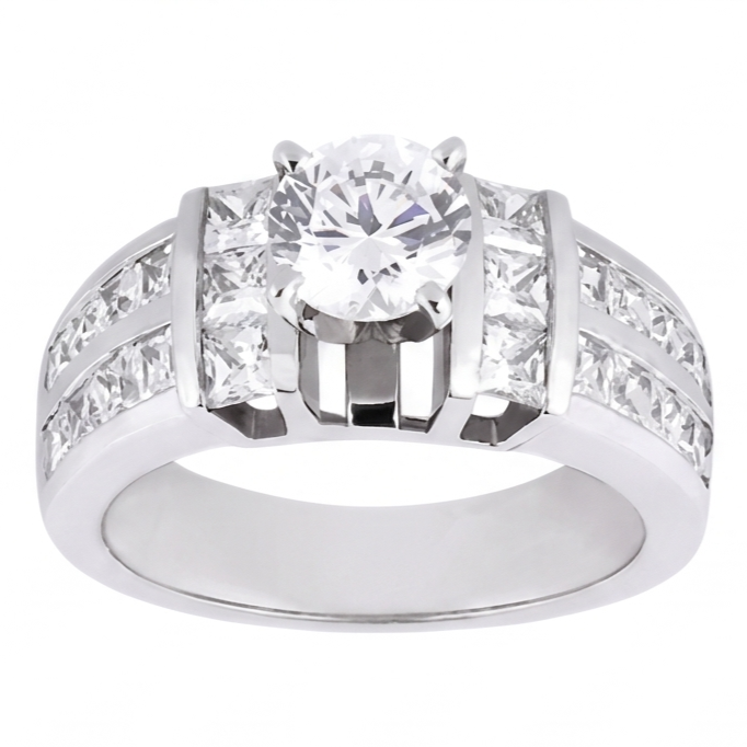 Echter Diamant Ring 3.01 Karat - Platin