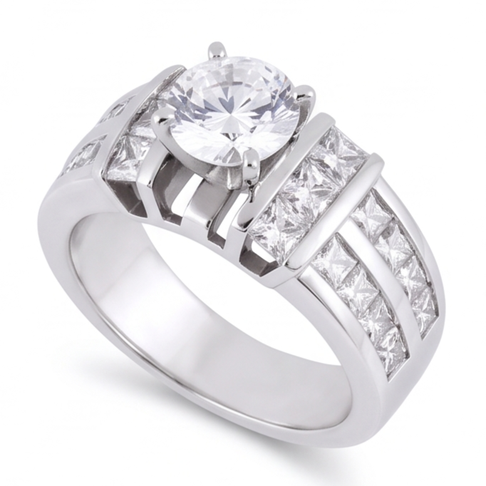 Echter Diamant Ring 3.01 Karat - Platin