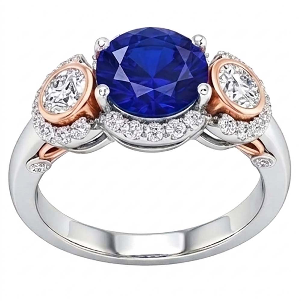 Echter Diamant Ring 3.50 Karat - 14K Bicolor Gold