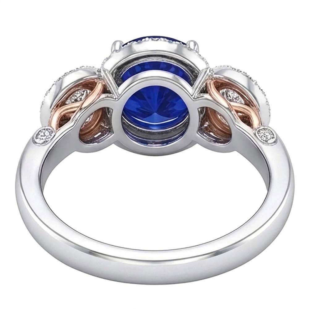 Echter Diamant Ring 3.50 Karat - 14K Bicolor Gold