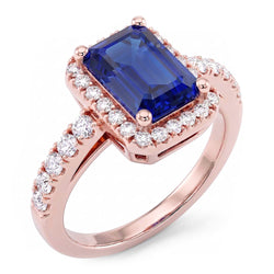 Echter Diamant Ring 3.50 Karat - 14K Roségold