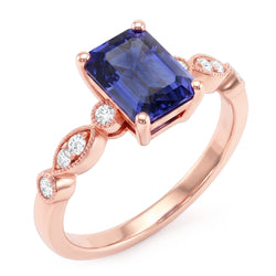 Echter Diamant Ring 3.50 Karat - 14K Roségold