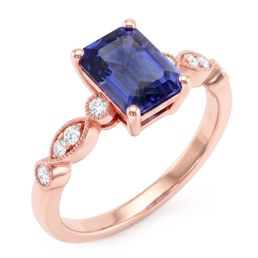 Echter Diamant Ring 3.50 Karat - 14K Roségold