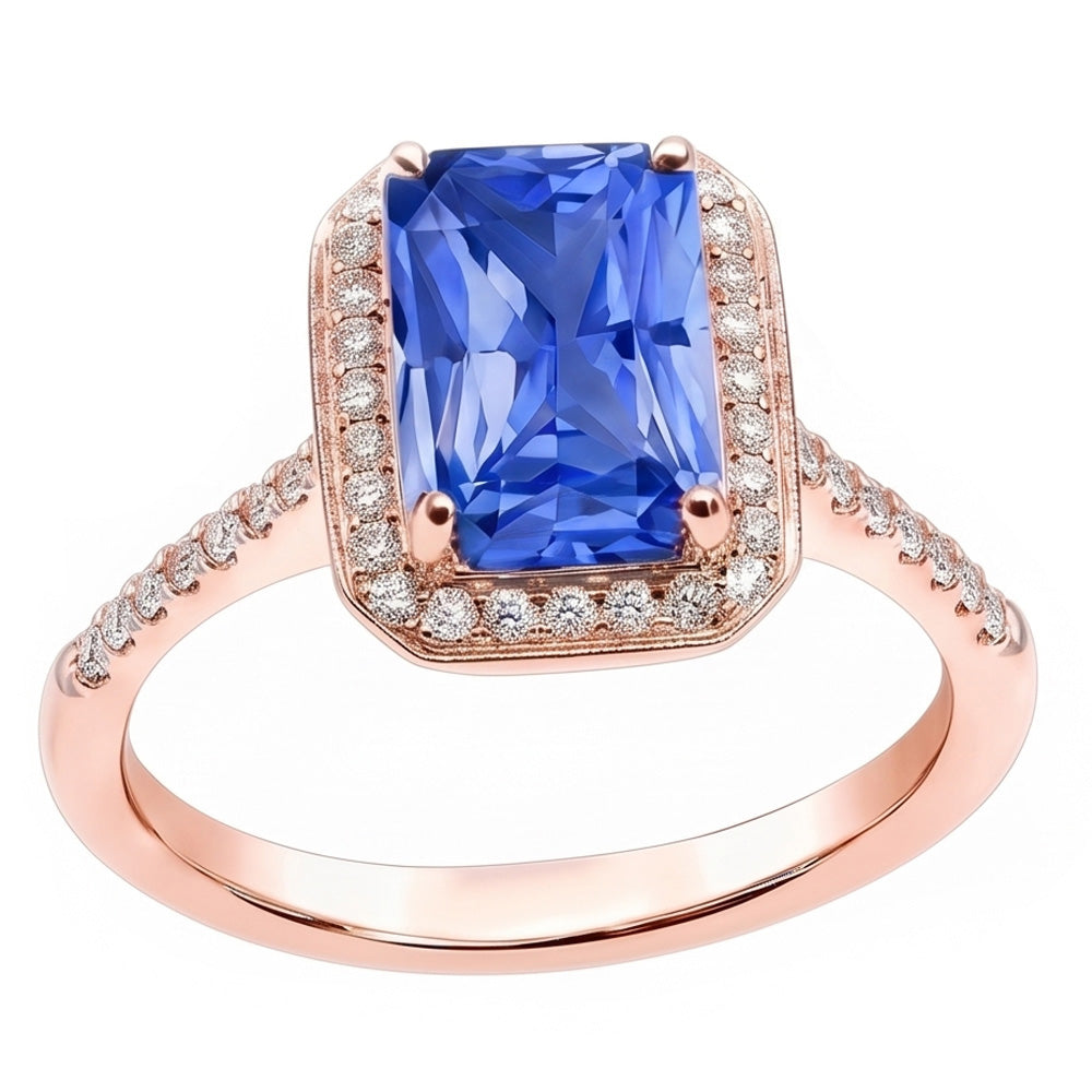 Echter Diamant Ring 3.50 Karat - 14K Roségold