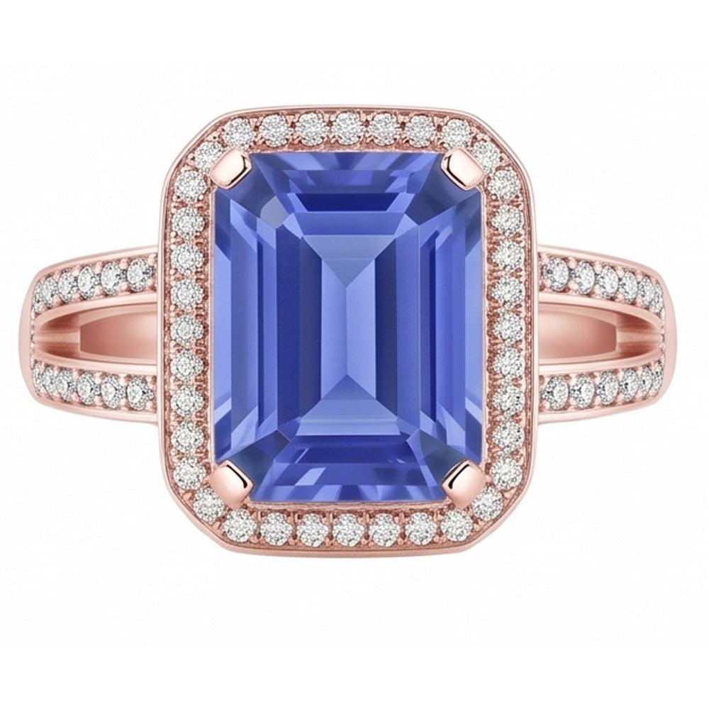 Echter Diamant Ring 3.50 Karat - 14K Roségold