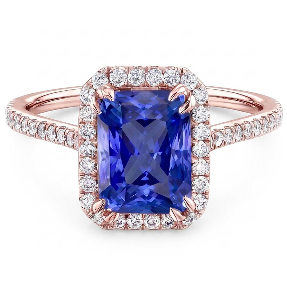 Echter Diamant Ring 3.50 Karat - 14K Roségold