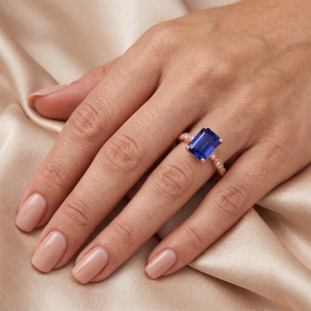 Echter Diamant Ring 3.50 Karat - 14K Roségold