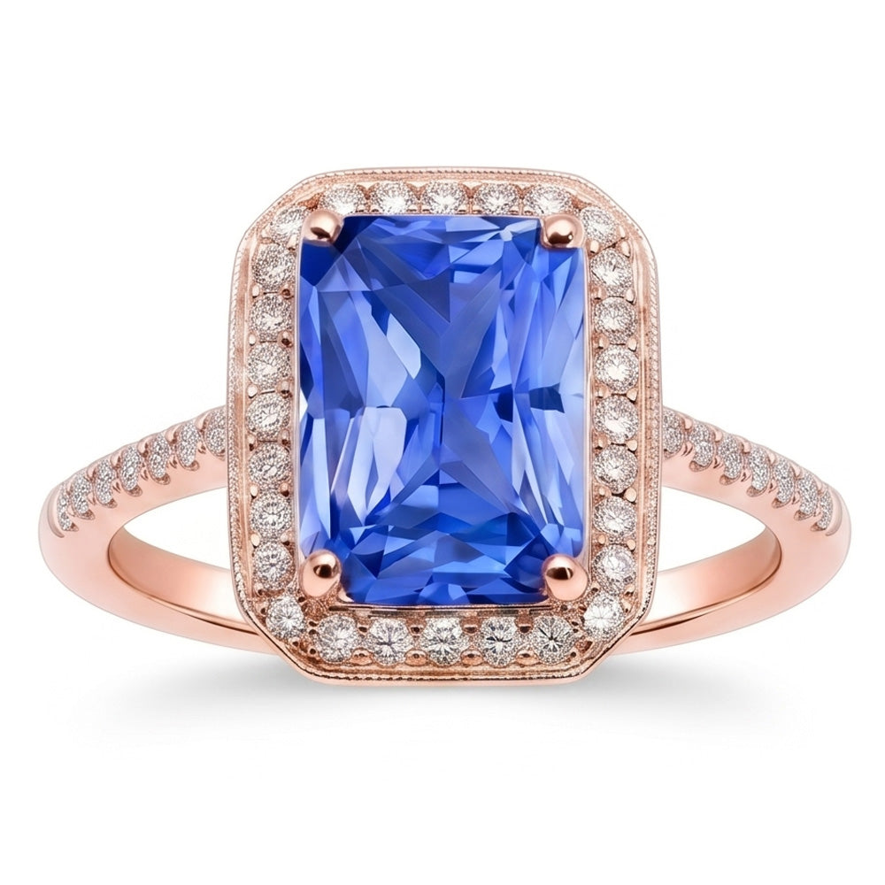 Echter Diamant Ring 3.50 Karat - 14K Roségold