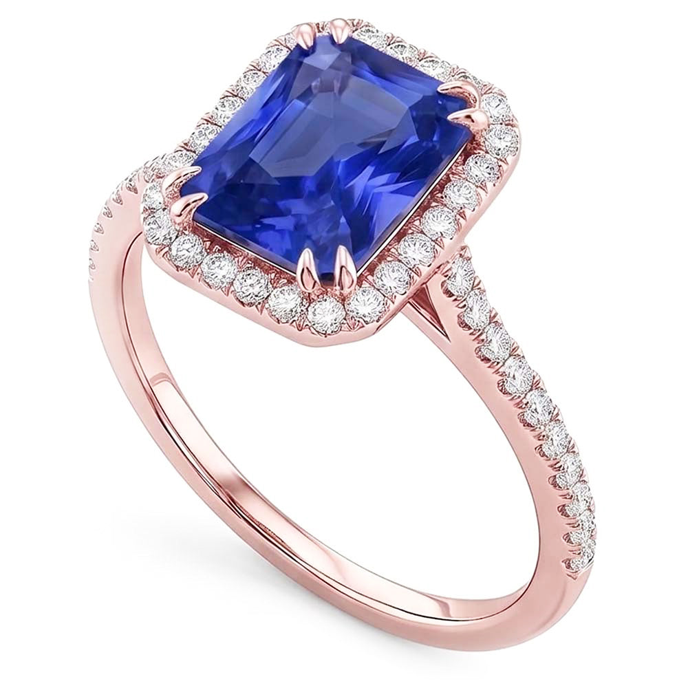 Echter Diamant Ring 3.50 Karat - 14K Roségold