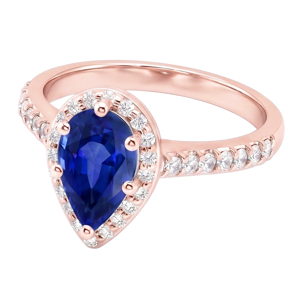 Echter Diamant Ring 3.50 Karat - 14K Roségold