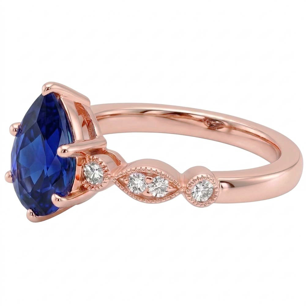 Echter Diamant Ring 3.50 Karat - 14K Roségold