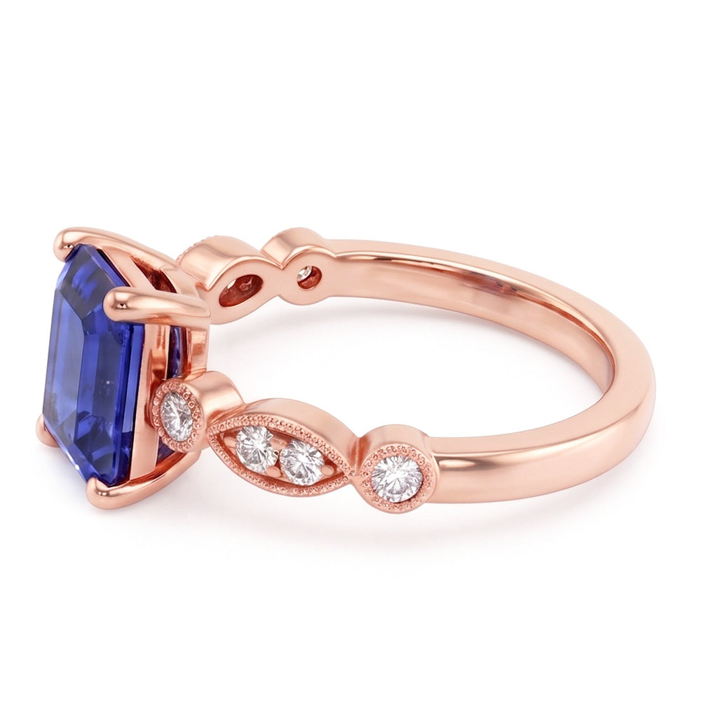 Echter Diamant Ring 3.50 Karat - 14K Roségold
