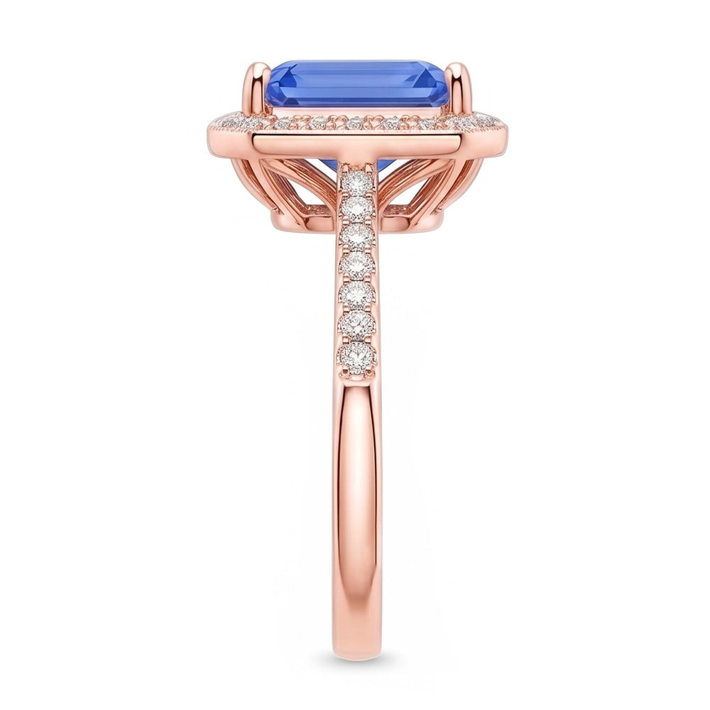 Echter Diamant Ring 3.50 Karat - 14K Roségold