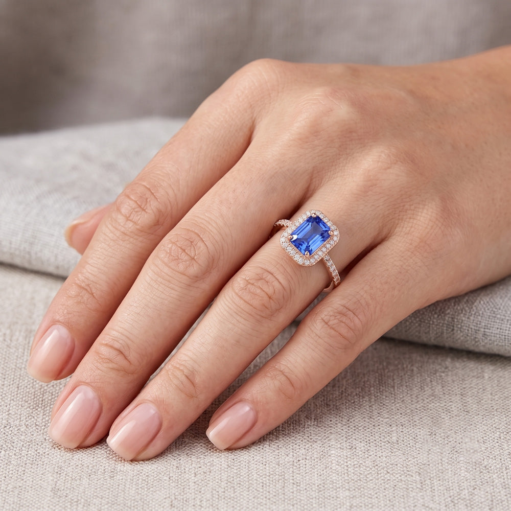 Echter Diamant Ring 3.50 Karat - 14K Roségold