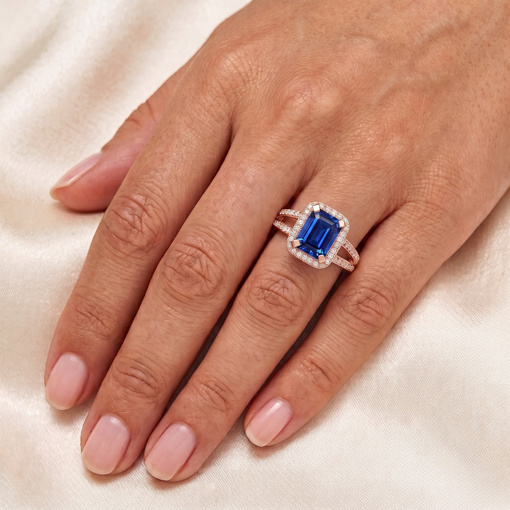 Echter Diamant Ring 3.50 Karat - 14K Roségold