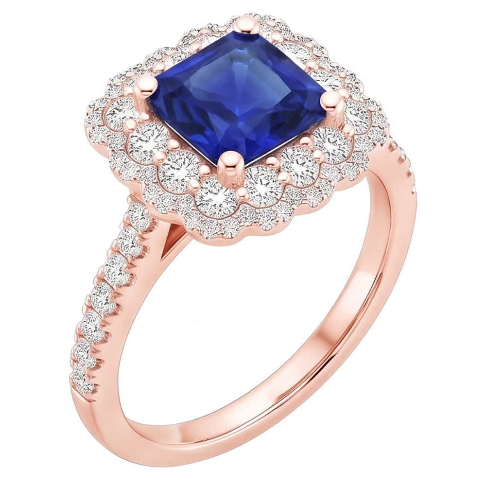 Echter Diamant Ring 3.75 Karat - 14K Roségold