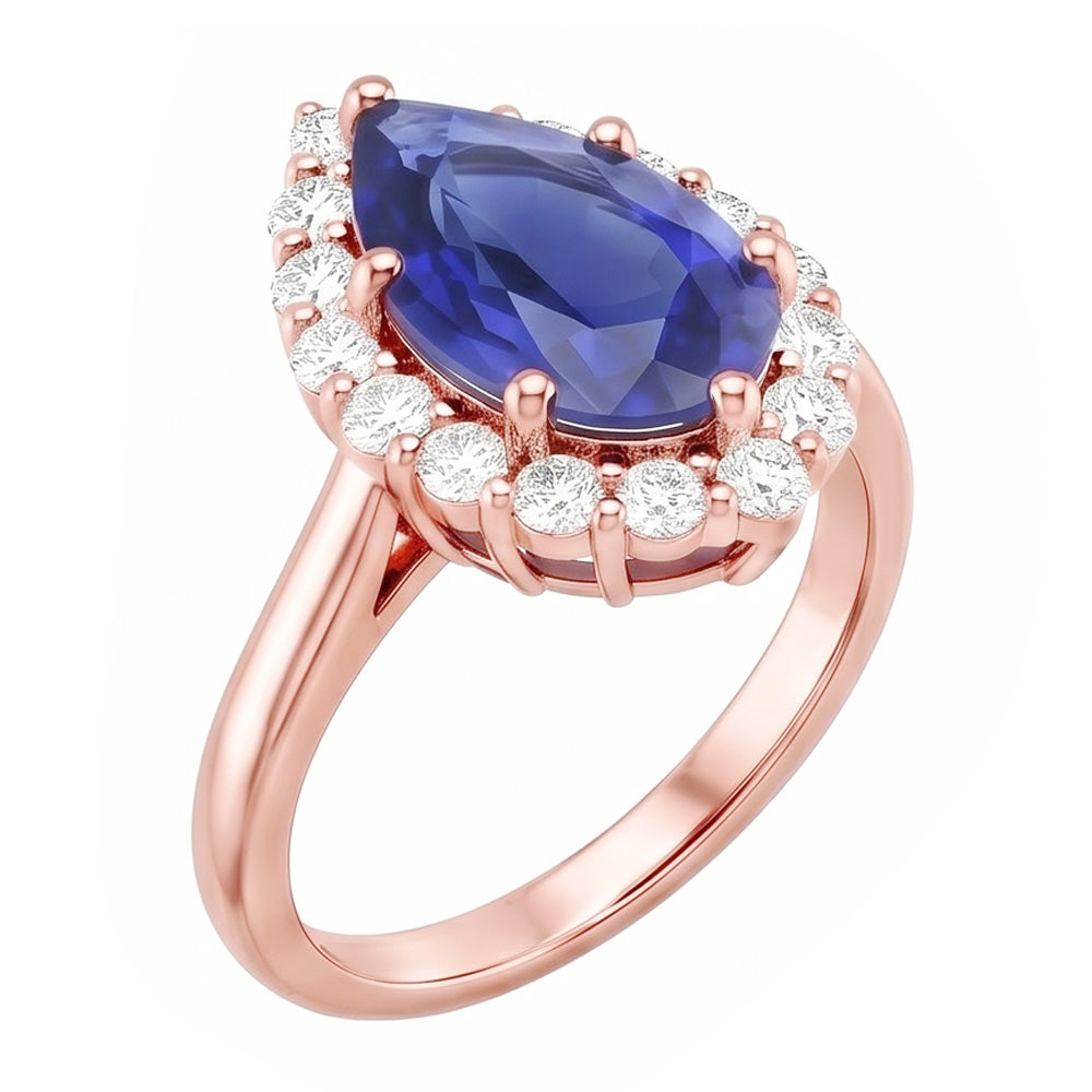Echter Diamant Ring 3.75 Karat - 14K Roségold