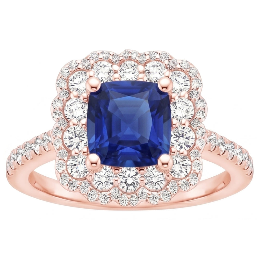 Echter Diamant Ring 3.75 Karat - 14K Roségold