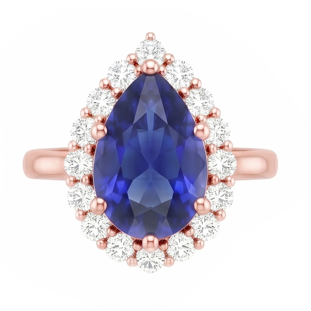 Echter Diamant Ring 3.75 Karat - 14K Roségold