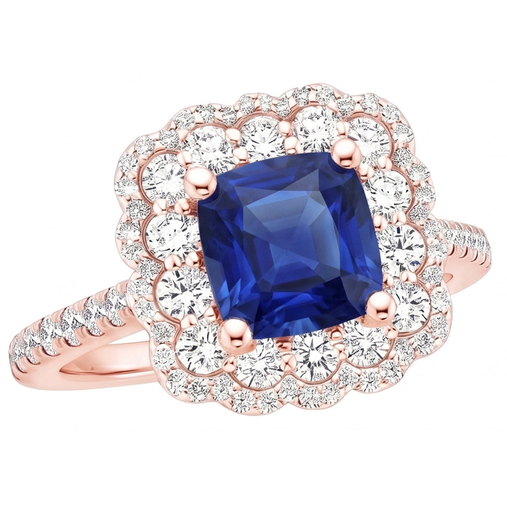 Echter Diamant Ring 3.75 Karat - 14K Roségold