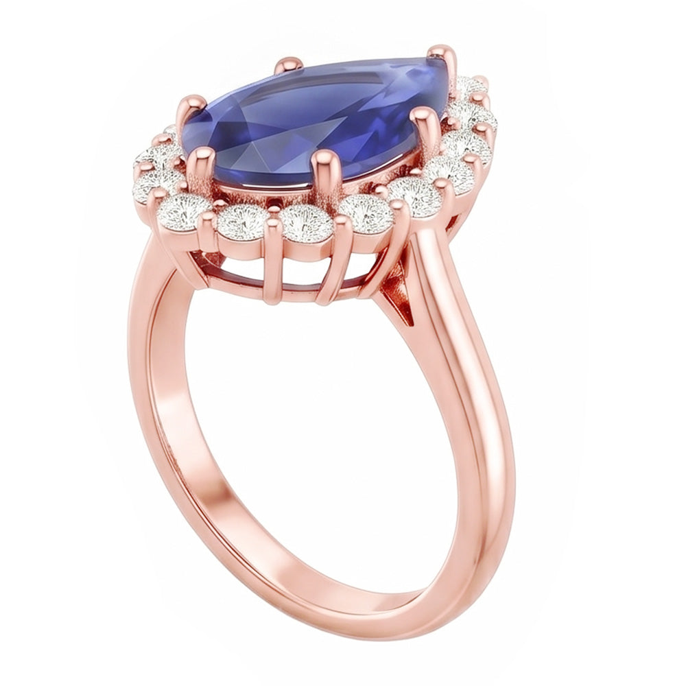 Echter Diamant Ring 3.75 Karat - 14K Roségold