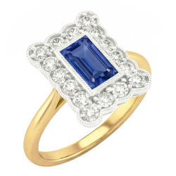 Echter Diamant Ring 3 Karat - 14K Bicolor Gold