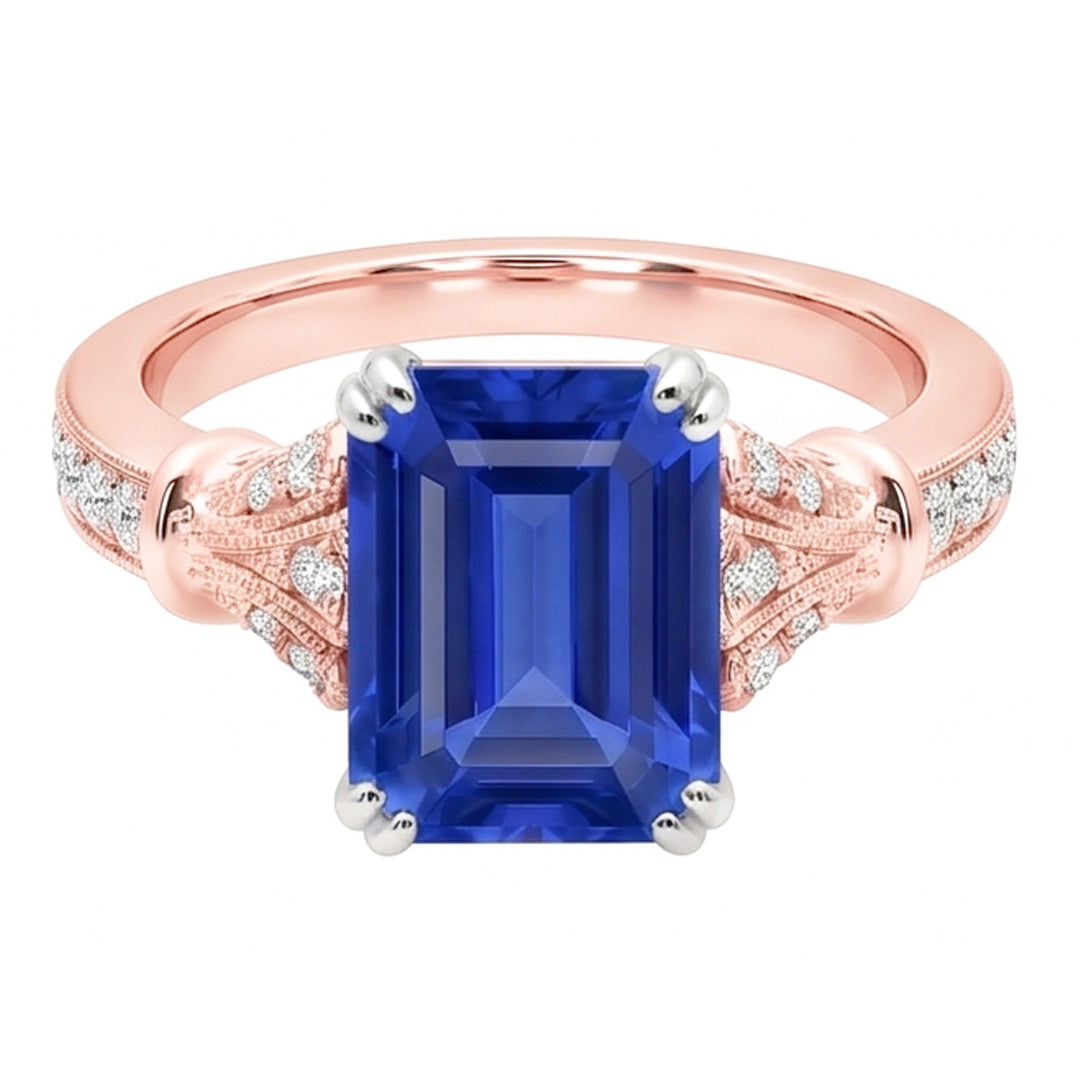 Echter Diamant Ring 3 Karat - 14K Bicolor Gold