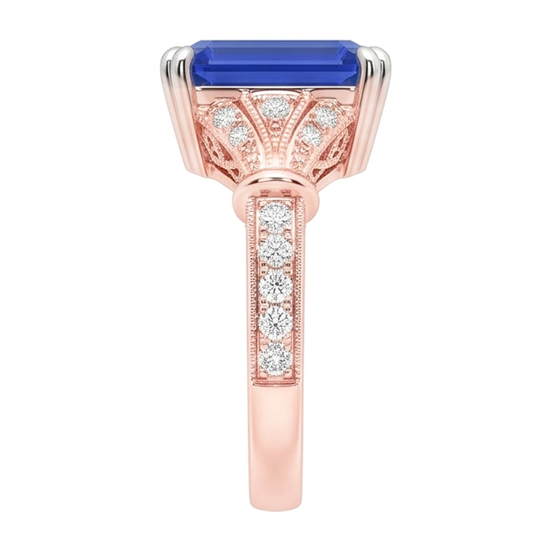 Echter Diamant Ring 3 Karat - 14K Bicolor Gold