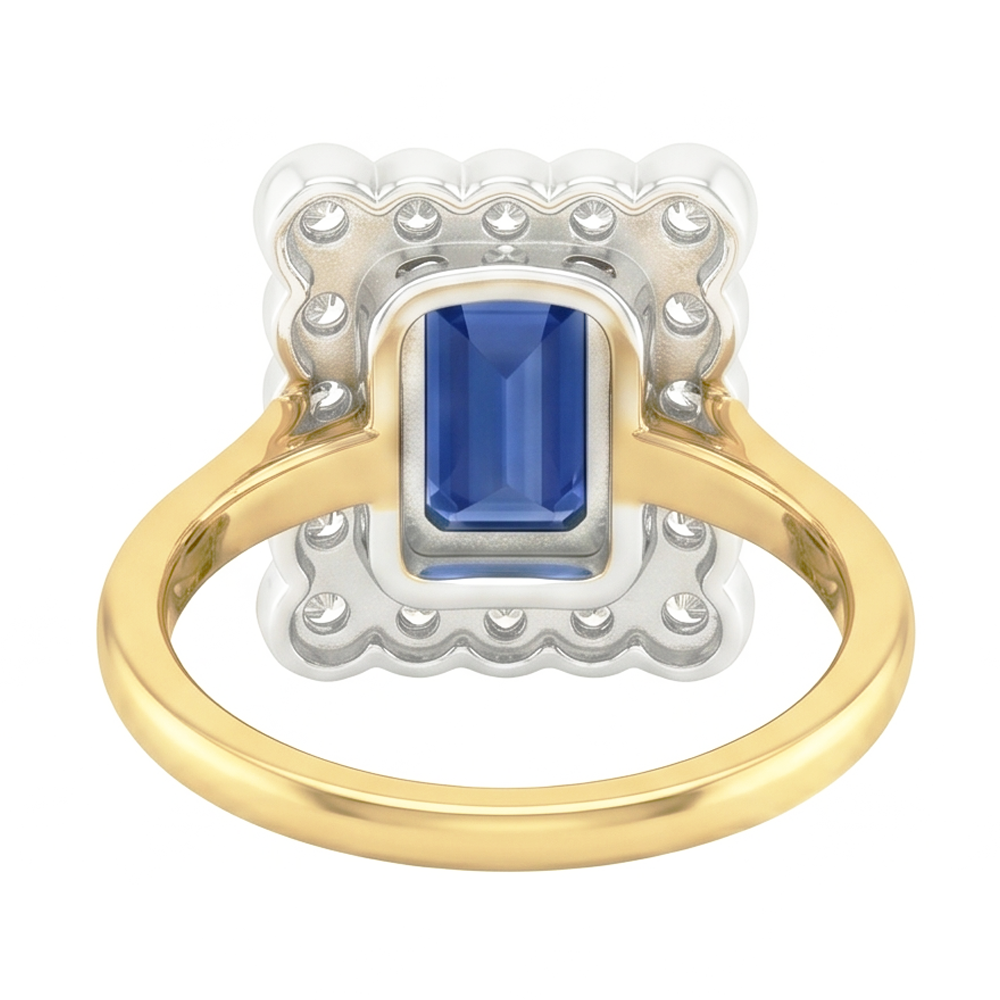 Echter Diamant Ring 3 Karat - 14K Bicolor Gold