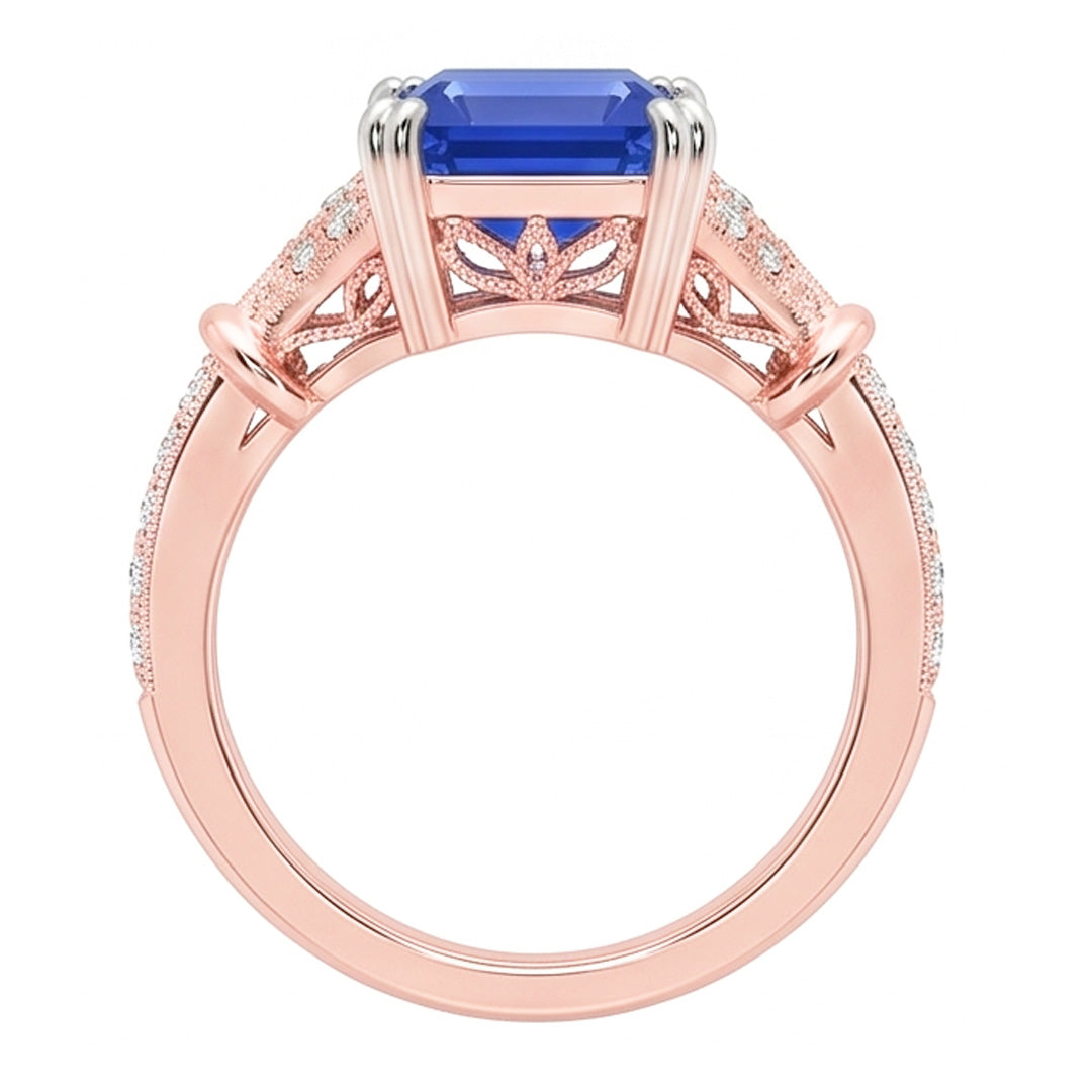 Echter Diamant Ring 3 Karat - 14K Bicolor Gold