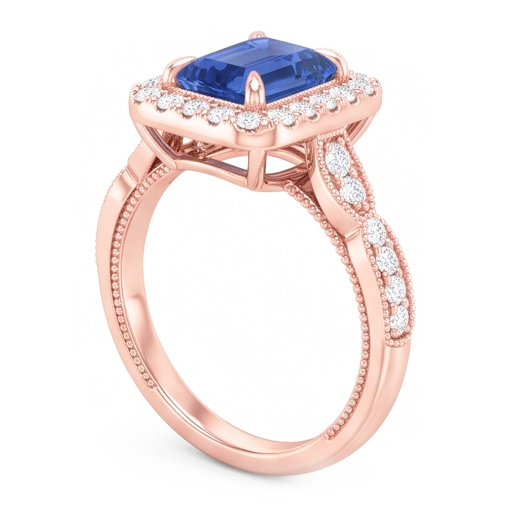 Echter Diamant Ring 3 Karat - 14K Roségold