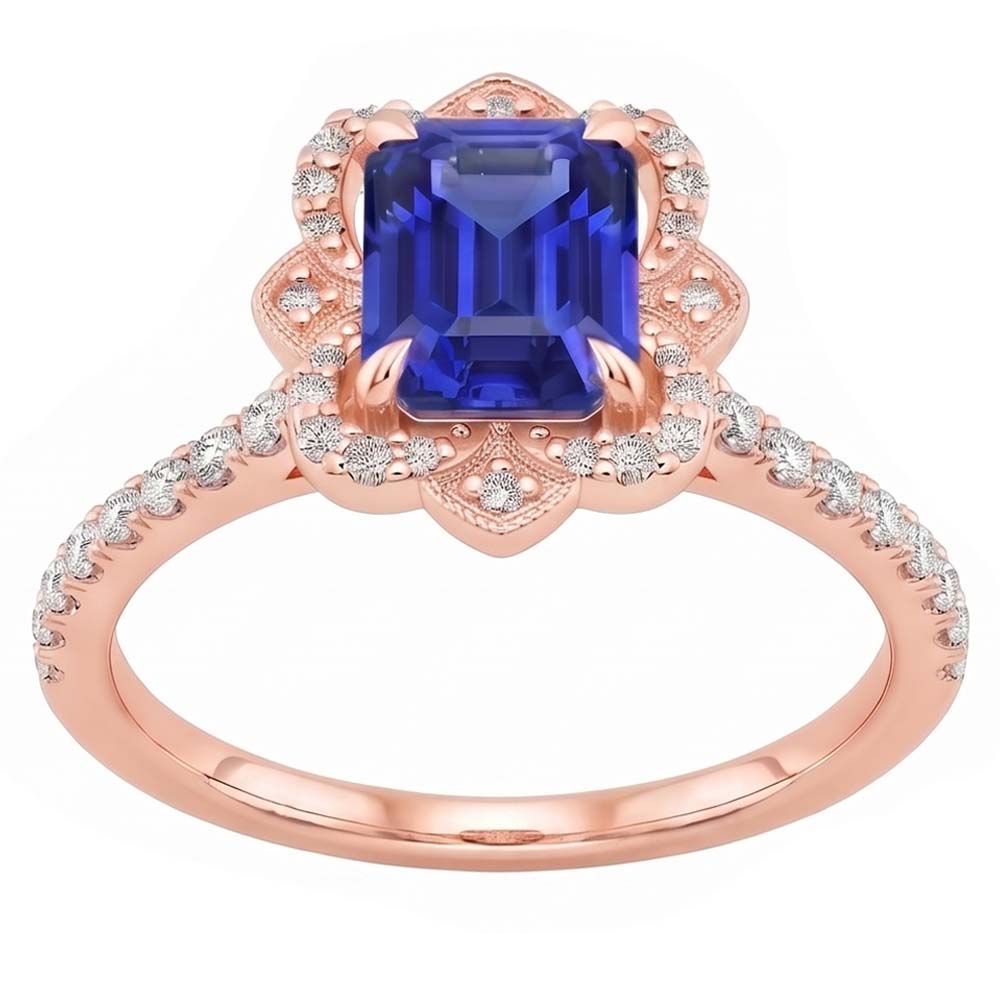 Echter Diamant Ring 4.25 Karat - 14K Roségold