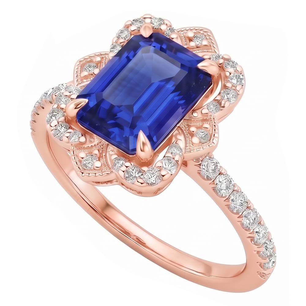 Echter Diamant Ring 4.25 Karat - 14K Roségold
