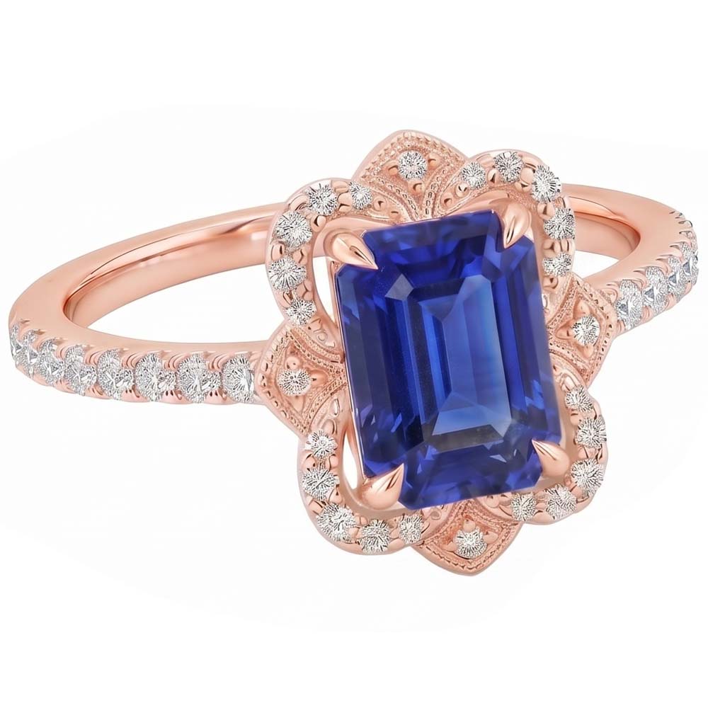Echter Diamant Ring 4.25 Karat - 14K Roségold