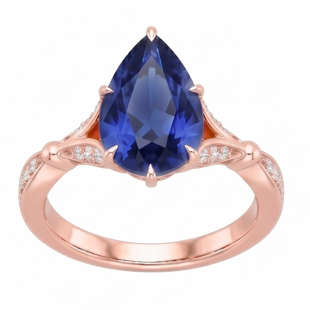 Echter Diamant Ring 4.50 Karat - 14K Roségold