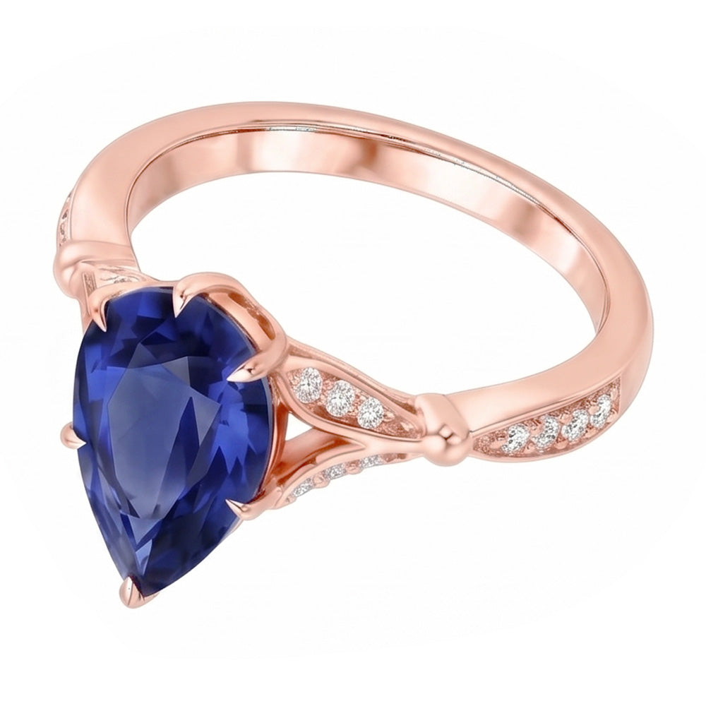Echter Diamant Ring 4.50 Karat - 14K Roségold