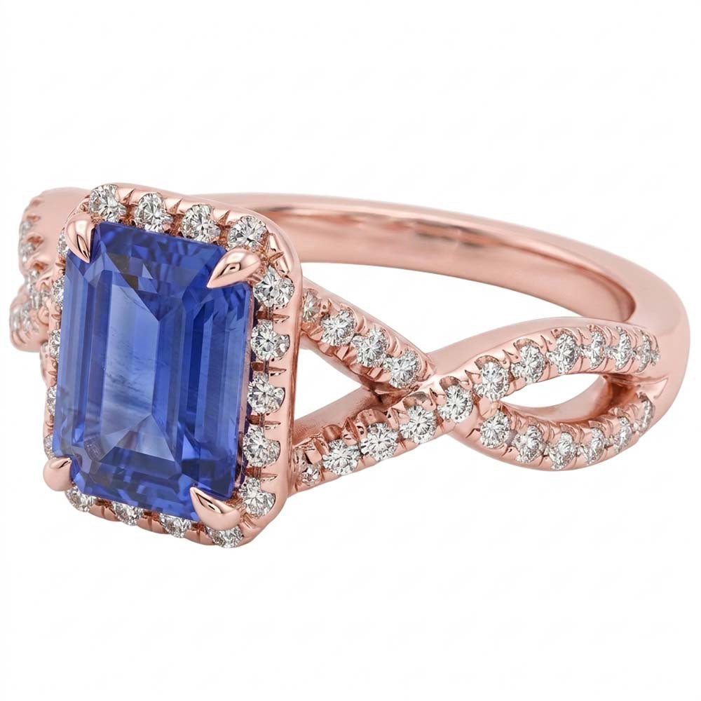 Echter Diamant Ring 4.50 Karat - 14K Roségold