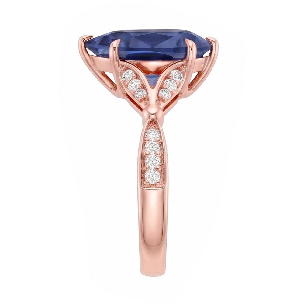 Echter Diamant Ring 4.50 Karat - 14K Roségold