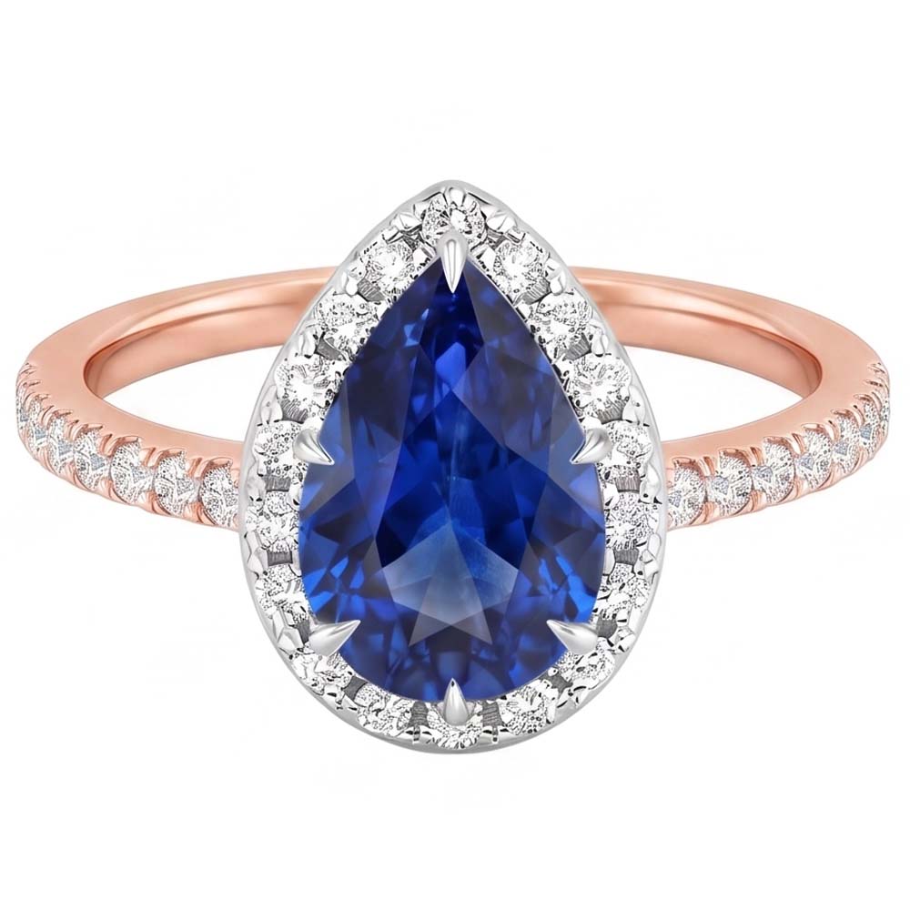 Echter Diamant Ring 4 Karat - 14K Bicolor Gold