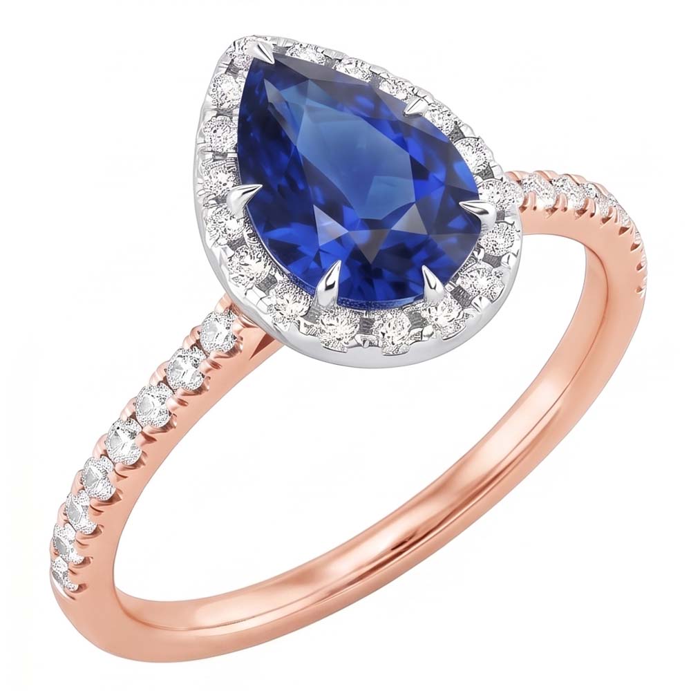 Echter Diamant Ring 4 Karat - 14K Bicolor Gold