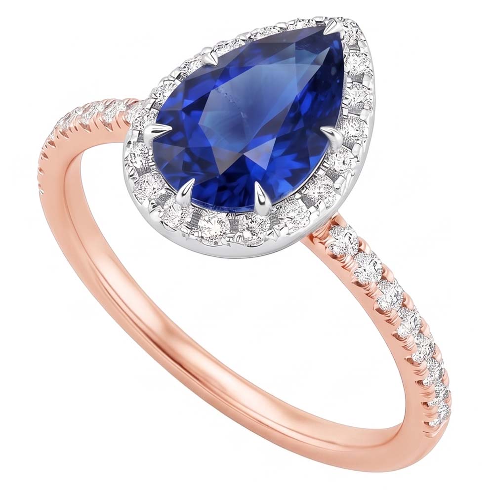 Echter Diamant Ring 4 Karat - 14K Bicolor Gold