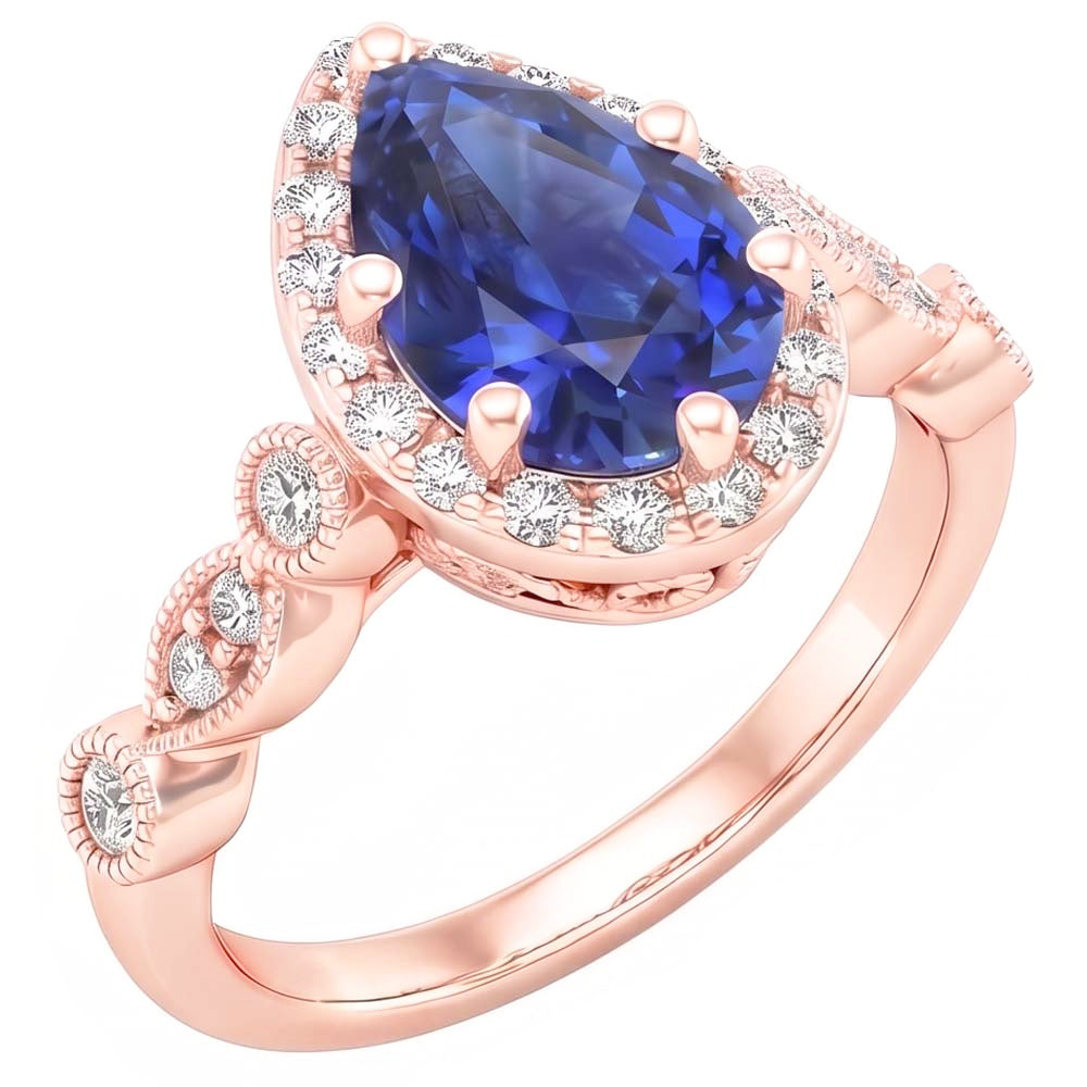 Echter Diamant Ring 4 Karat - 14K Roségold