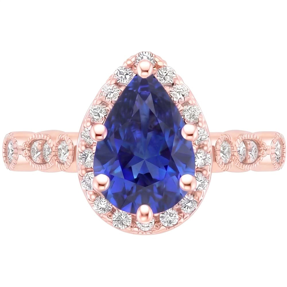 Echter Diamant Ring 4 Karat - 14K Roségold